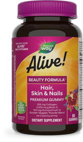 Nature's Way Alive! Hair Skin & Nails Premium Gummy 255mg