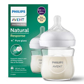 Philips Avent Natural Response Glass 0m+ 120ml/4oz رضاعة زجاج