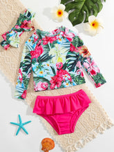 4BabyGirl Swimwear Swan 3pcs ملابس سباحة