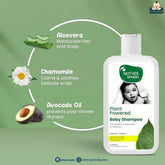 Mother Sparsh Plant Powered Baby Shampoo w/ Vitamin E, Aloe Vera & Coconut شامبو شعر