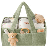 Diaper Caddy with Teddy Bear Chain