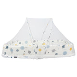 White & Grey Baby Mosquito Bed