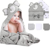 Momcozy Hooded Towels & Washcloths Set