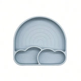 4baby Silicone Suction Plate Cloud w/ Lid طبق سيليكون