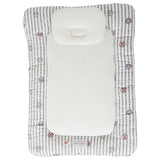White & Gray Baby Mattress w/ Bamboo Paddings فرش