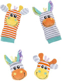 Playgro Jungle Wrist Rattle & Food Finders (4 Fun Pcs) 0m+
