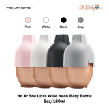 He or She Ultra Wide Neck Baby Bottle 5oz 160ml زجاجة أطفال ذات حلمة عريضة