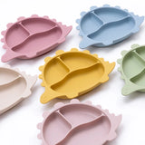 4baby Silicone Suction Plate Dino طبق سيليكون