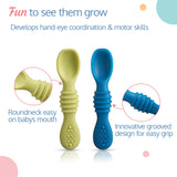 LuvLap Silicone Weaning Spoon Set 6m+