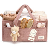 Diaper Caddy with Teddy Bear Chain