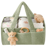 Diaper Caddy with Teddy Bear Chain