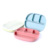 4baby Silicone 4 Section Plate w/ Lid طبق سيليكون مع غطاء