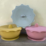 4baby Silicone Suction Bowl w/ Lid وعاء سيليكون مع غطاء