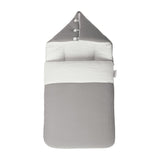 White & Gray Plain Baby Sleeping Bag