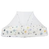 White & Gray Baby Mosquito Bed