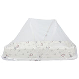White & Gray Baby Mosquito Bed