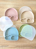4baby Silicone Suction Plate Cloud w/ Lid طبق سيليكون