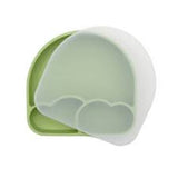 4baby Silicone Suction Plate Cloud w/ Lid طبق سيليكون