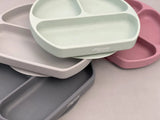 4baby Silicone 3 Section Plate w/ Lid طبق سيليكون