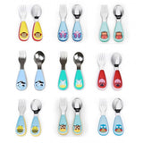 Skip Hop Zootensil Fork & Spoon مجموعة الطعام