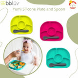 Bbluv Yumi Anti- Spill Silicone Plate & Spoon Set